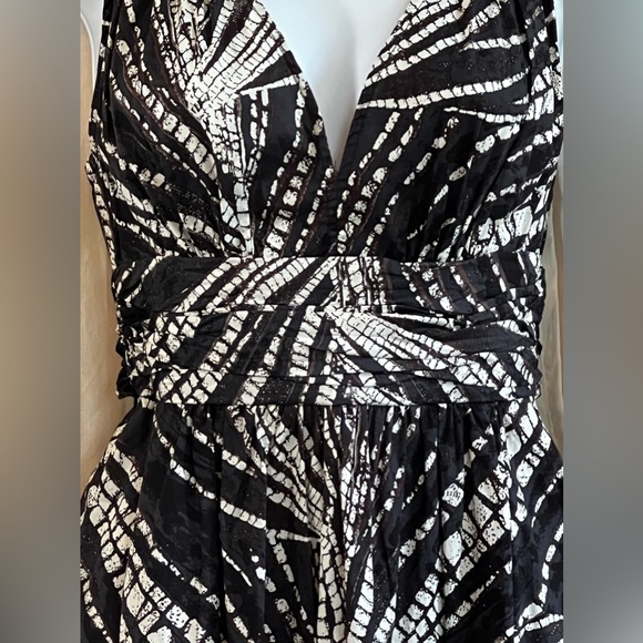 NWT Anthropologie Plenty - Tracy Reese Black White Printed Tiered Dress - Picture 4 of 7